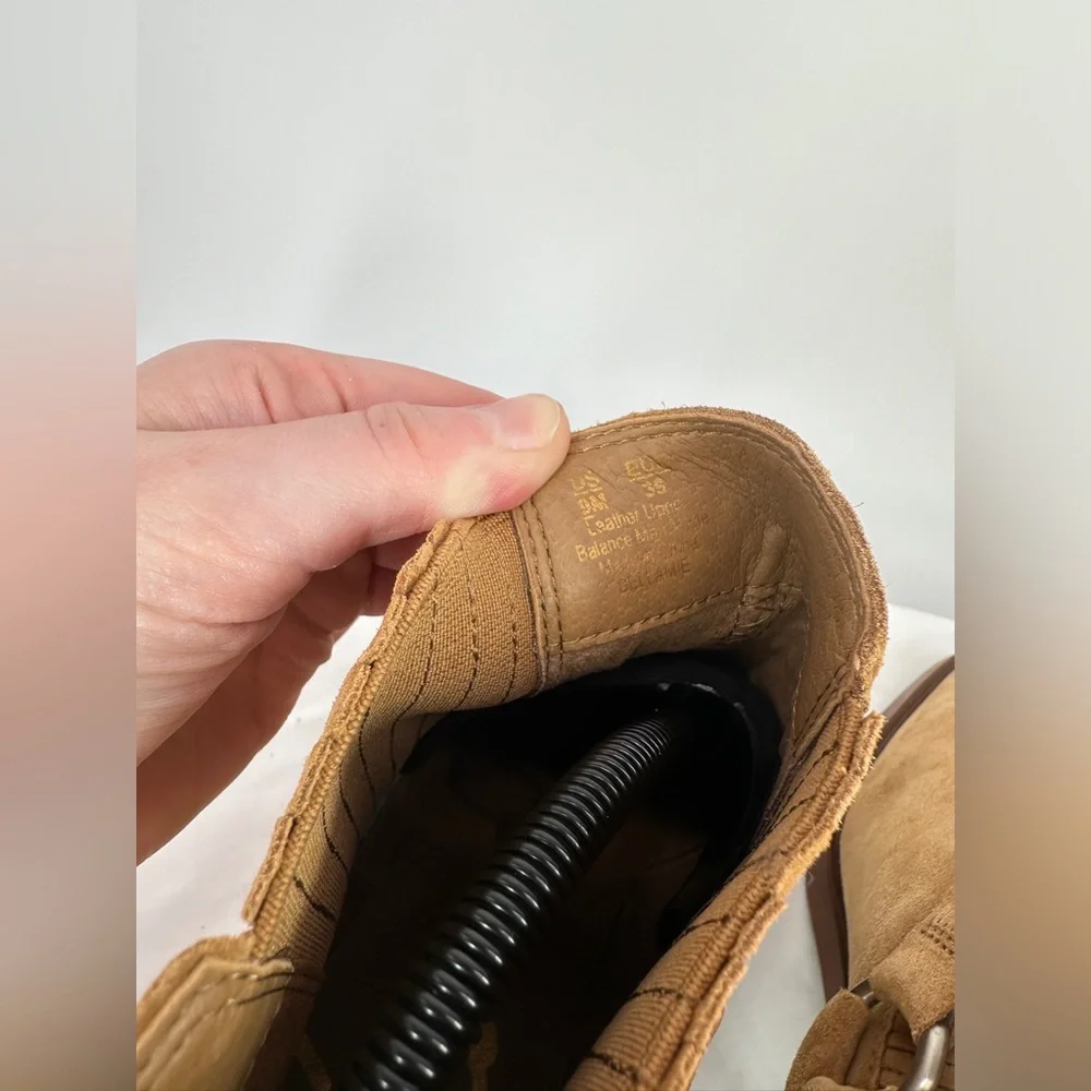 Sam Edelman | Women’s 9 Bellamie Brown Leather Ankle Boots Suede Weste… - Picture 3 of 10